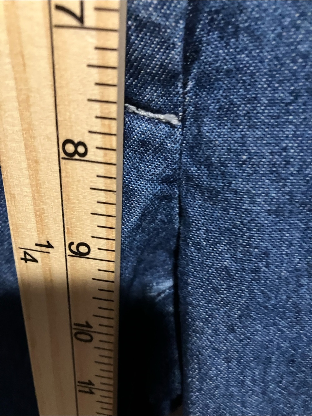 Hybrid Apparel Dark Blue Cropped Stretch Denim Jeans - Picture 6 of 7